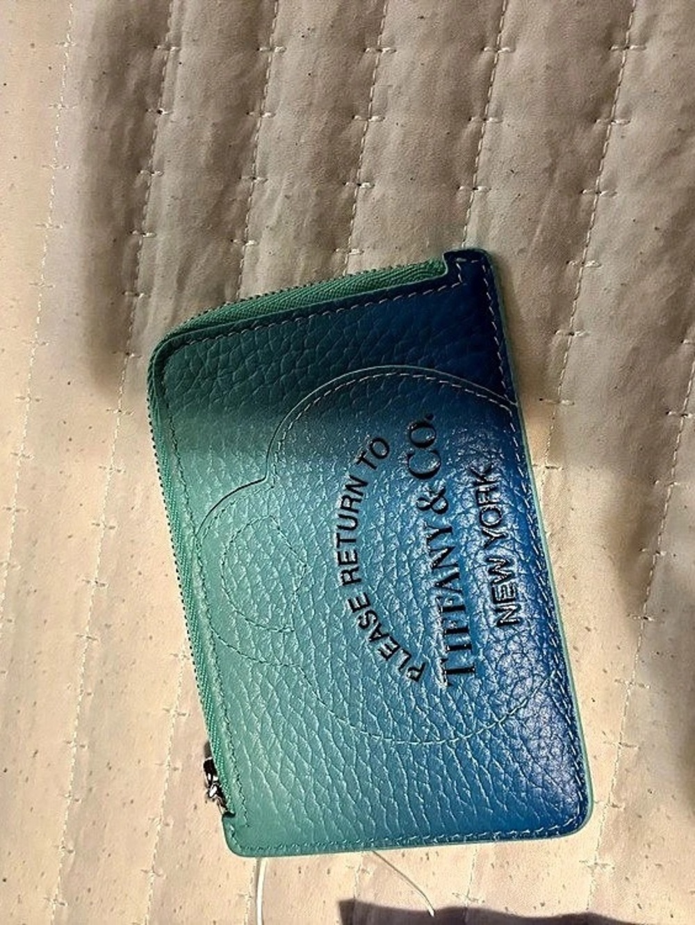 Tiffany & Co Colorblock Zip Wallet NWT